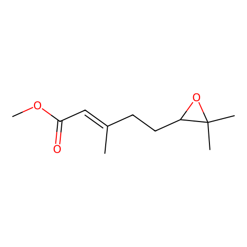 methyl (2E)-5-(3,3-dimethyloxiran-2-yl)-3-methylpent-2-enoate structure