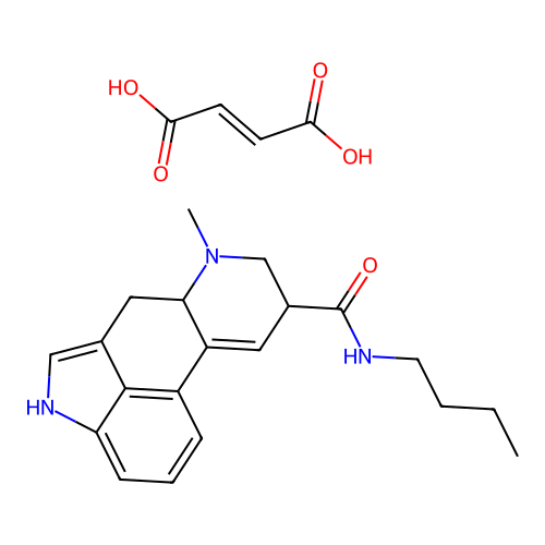 (E)-but-2-enedioic acid;N-butyl-7-methyl-6,6a,8,9-tetrahydro-4H-indolo[4,3-fg]quinoline-9-carboxamide structure