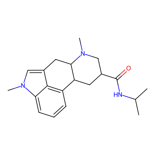 4,7-dimethyl-N-propan-2-yl-6,6a,8,9,10,10a-hexahydroindolo[4,3-fg]quinoline-9-carboxamide structure