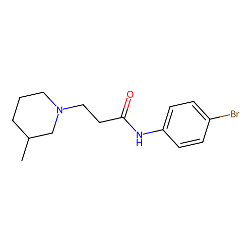N-(4-bromophenyl)-3-(3-methylpiperidin-1-yl)propanamide structure