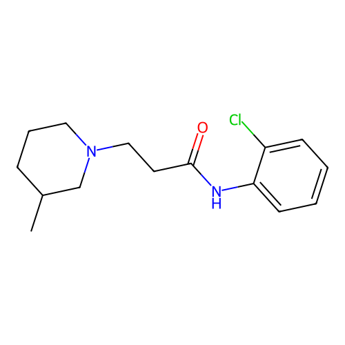 N-(2-chlorophenyl)-3-(3-methylpiperidin-1-yl)propanamide structure