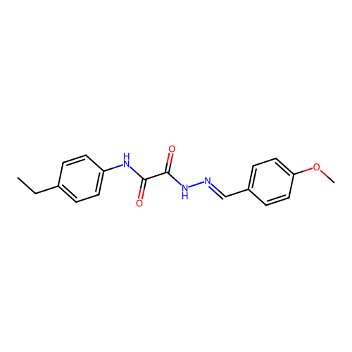 N-(4-ethylphenyl)-2-[(2E)-2-(4-methoxybenzylidene)hydrazino]-2-oxoacetamide structure