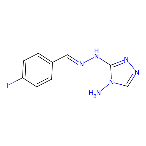 3-N-[(4-iodophenyl)methylideneamino]-1,2,4-triazole-3,4-diamine structure