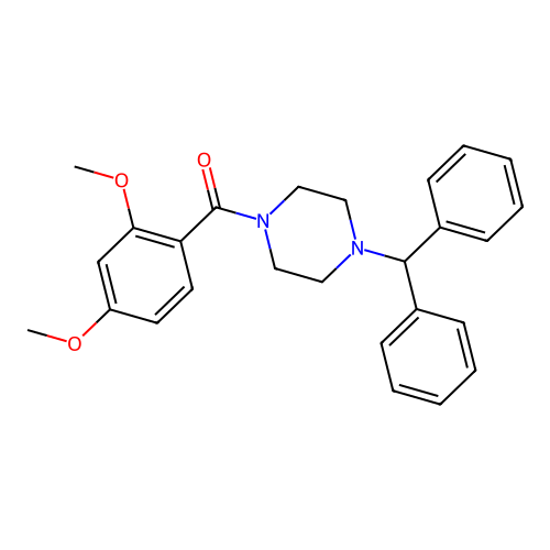 (4-Benzhydrylpiperazin-1-yl)(2,4-dimethoxyphenyl)methanone structure