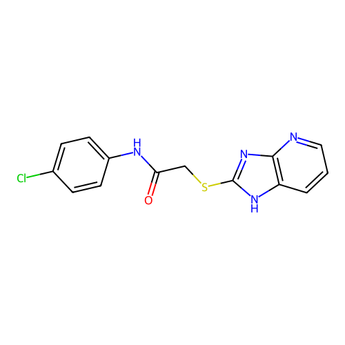 N-(4-chlorophenyl)-2-(3H-imidazo[4,5-b]pyridin-2-ylsulfanyl)acetamide structure