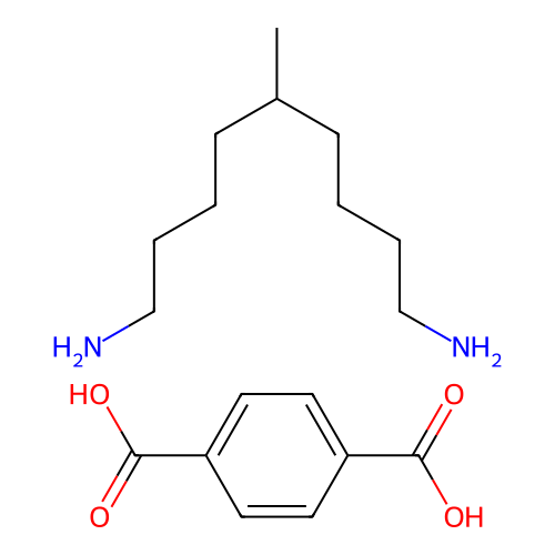 Benzene-1,4-dicarboxylic acid--5-methylnonane-1,9-diamine (1/1) structure