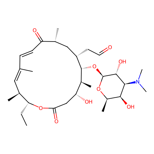 23-Deoxy-5-O-mycaminosyltylonolide structure