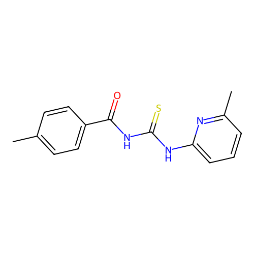 4-methyl-N-[(6-methylpyridin-2-yl)carbamothioyl]benzamide structure