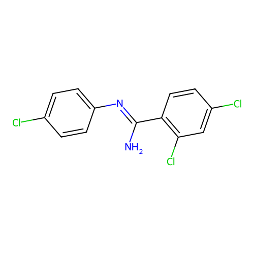 2,4-dichloro-N-(4-chloro-phenyl)-benzamidine structure