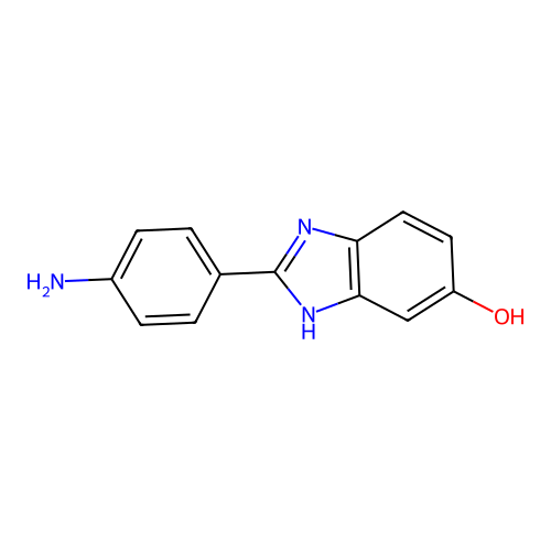 2-(4-aminophenyl)-1H-benzimidazol-5-ol structure