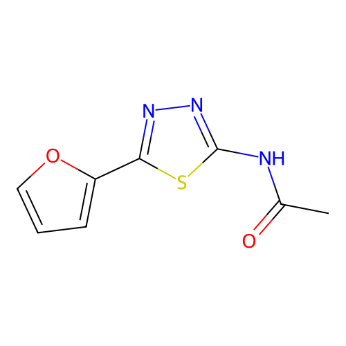 N-(5-(呋喃-2-基)-1,3,4-噻二唑-2-基)乙酰胺 structure