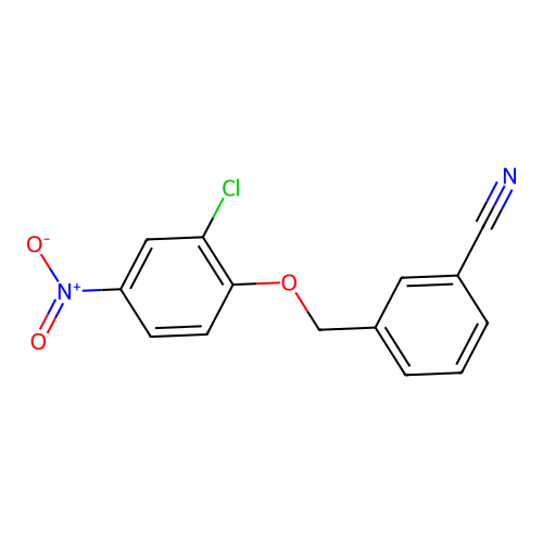 3-((2-Chloro-4-nitrophenoxy)methyl)benzonitrile structure