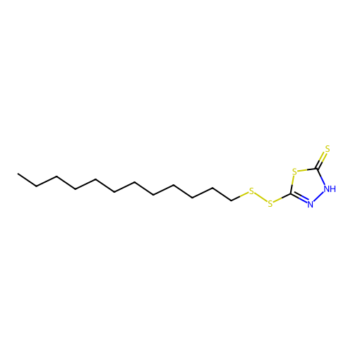 5-(Dodecyldithio)-1,3,4-thiadiazole-2(3H)-thione structure