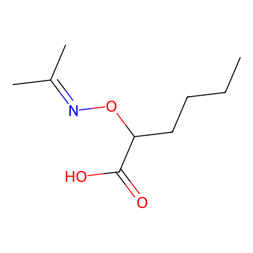 2-{[(丙-2-亚基)氨基]氧基}己酸 structure