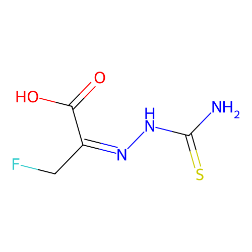 (2E)-2-(2-Carbamothioylhydrazinylidene)-3-fluoropropanoic acid structure
