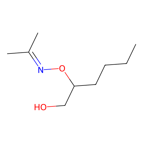 2-[(Propan-2-ylideneamino)oxy]hexan-1-ol structure
