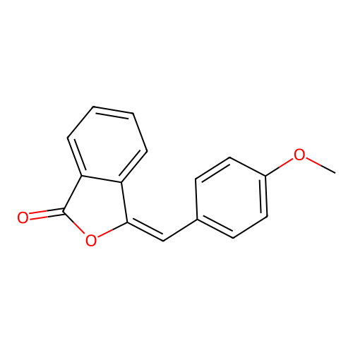 (3E)-3-[(4-methoxyphenyl)methylidene]-2-benzofuran-1-one structure