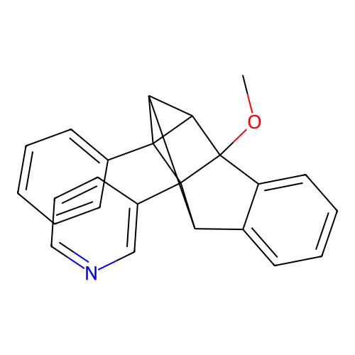 3-[1a,2,7,7a-Tetrahydro-2-methoxy-1-phenyl-1,2,7-metheno-1H-cyclopropa[b]naphthalen-8-yl]pyridine structure