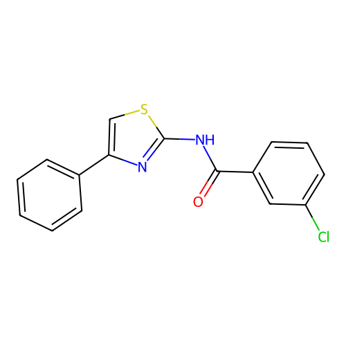 3-Chloro-N-(4-phenyl-thiazol-2-yl)-benzamide structure