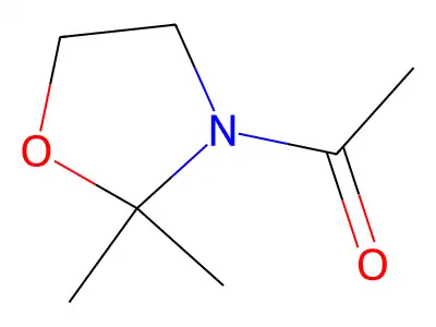 Oxazolidine, 3-acetyl-2,2-dimethyl- structure