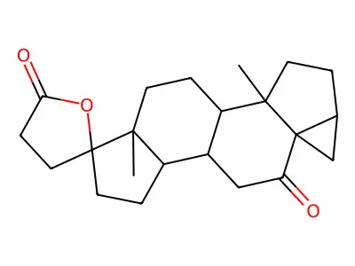 3a,5a-Dimethyltetradecahydro-10H-spiro[cyclopenta[a]cyclopropa[2,3]cyclopenta[1,2-f]naphthalene-6,2'-oxolane]-5',10-dione structure