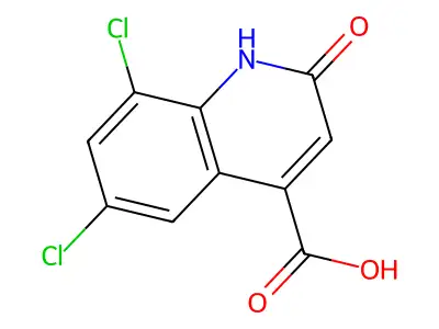 6,8-Dichloro-2-hydroxy-4-quinolinecarboxylic acid structure