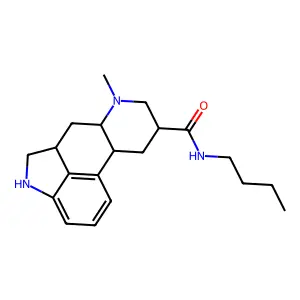 N-Butyl-6-methyl-2,3-dihydroergoline-8-carboxamide structure