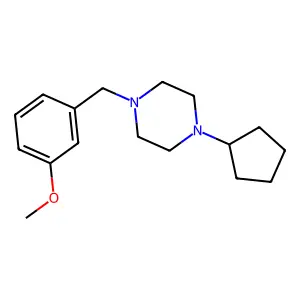 1-Cyclopentyl-4-(3-methoxybenzyl)piperazine structure