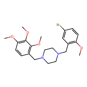 1-(5-Bromo-2-methoxybenzyl)-4-(2,3,4-trimethoxybenzyl)piperazine structure