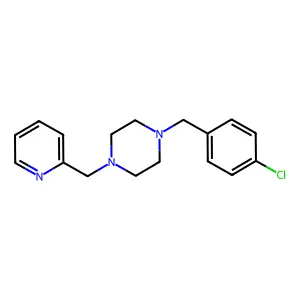 1-(4-Chlorobenzyl)-4-(pyridin-2-ylmethyl)piperazine structure