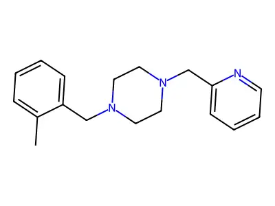 1-[(2-Methylphenyl)methyl]-4-(pyridin-2-ylmethyl)piperazine structure