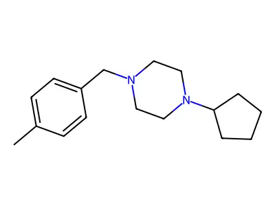 1-Cyclopentyl-4-[(4-methylphenyl)methyl]piperazine structure