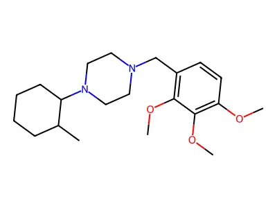 1-(2-Methylcyclohexyl)-4-[(2,3,4-trimethoxyphenyl)methyl]piperazine structure