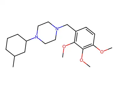 1-(3-Methylcyclohexyl)-4-[(2,3,4-trimethoxyphenyl)methyl]piperazine structure