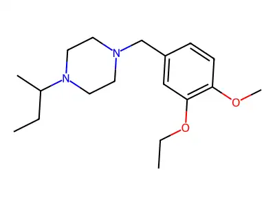 1-(Butan-2-yl)-4-(3-ethoxy-4-methoxybenzyl)piperazine structure