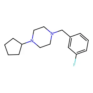 1-Cyclopentyl-4-[(3-fluorophenyl)methyl]piperazine structure