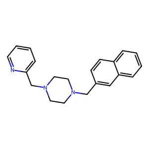 1-(Naphthalen-2-ylmethyl)-4-(pyridin-2-ylmethyl)piperazine structure