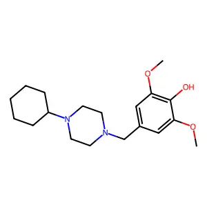 4-[(4-Cyclohexylpiperazin-1-yl)methyl]-2,6-dimethoxyphenol structure