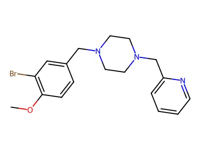 1-[(3-Bromo-4-methoxyphenyl)methyl]-4-(pyridin-2-ylmethyl)piperazine structure