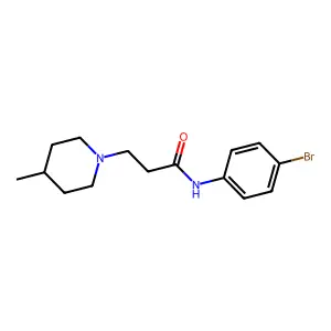 N-(4-bromophenyl)-3-(4-methylpiperidin-1-yl)propanamide structure