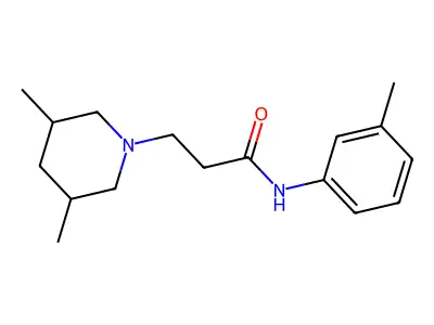 3-(3,5-dimethyl-1-piperidinyl)-N-(3-methylphenyl)propanamide structure