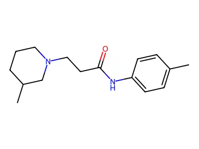 N-(4-methylphenyl)-3-(3-methylpiperidin-1-yl)propanamide structure