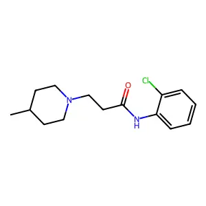 N-(2-chlorophenyl)-3-(4-methyl-1-piperidinyl)propanamide structure