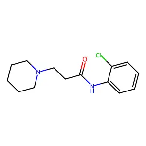 N-(2-chlorophenyl)-3-piperidin-1-ylpropanamide structure