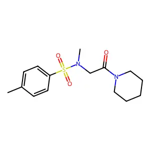 N,4-dimethyl-N-(2-oxo-2-(piperidin-1-yl)ethyl)benzenesulfonamide structure