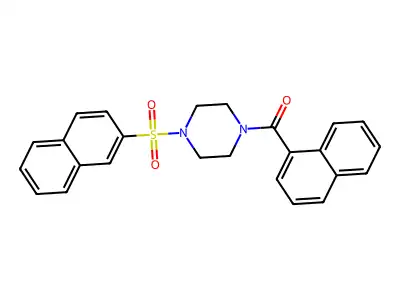 Naphthalen-1-yl-(4-naphthalen-2-ylsulfonylpiperazin-1-yl)methanone structure