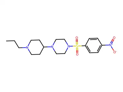 1-(4-Nitrophenyl)sulfonyl-4-(1-propylpiperidin-4-yl)piperazine structure
