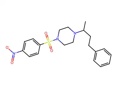 1-(4-Nitrophenyl)sulfonyl-4-(4-phenylbutan-2-yl)piperazine structure