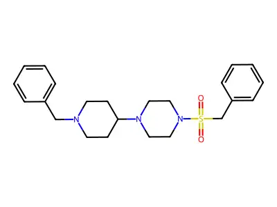 1-(1-Benzylpiperidin-4-yl)-4-benzylsulfonylpiperazine structure