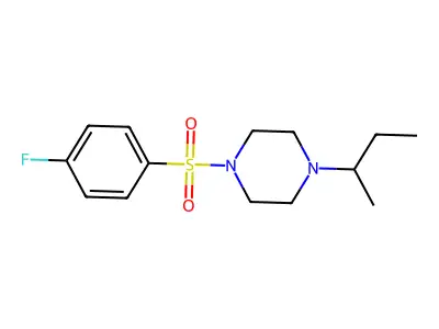 1-(Butan-2-yl)-4-[(4-fluorophenyl)sulfonyl]piperazine structure